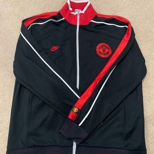 Nike Manchester United Track Jacket Black Red White Mens Size XL